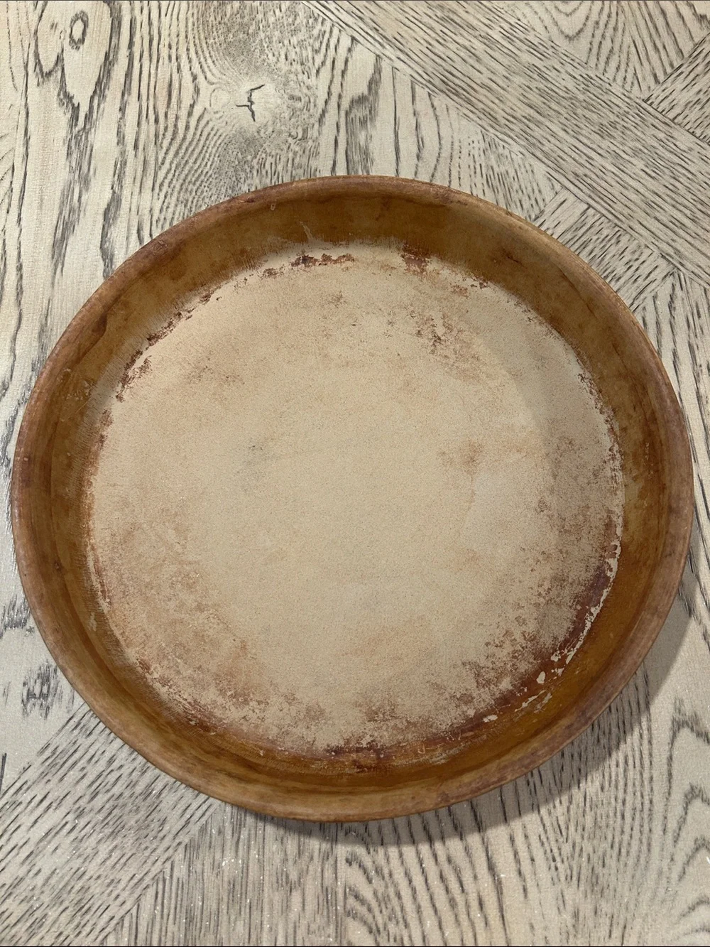 Pampered Chef Brown and Cream Round Stoneware Baker